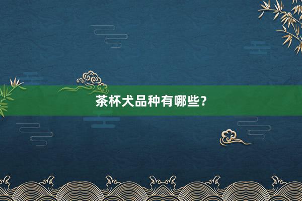 茶杯犬品种有哪些？